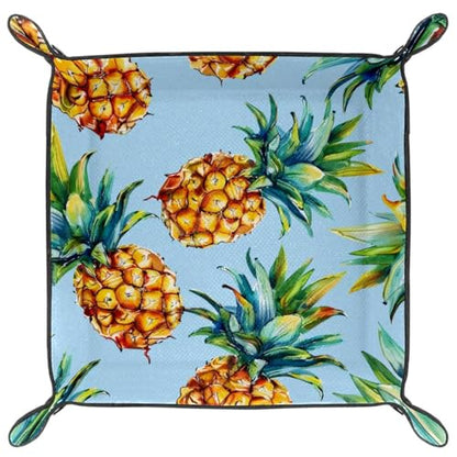 Pineapple Fruit Dice Tray Dice Rolling Tray Folding Dice Holder for Dice Games, Like RPG, DND and Other Table Games - color: Multi 6