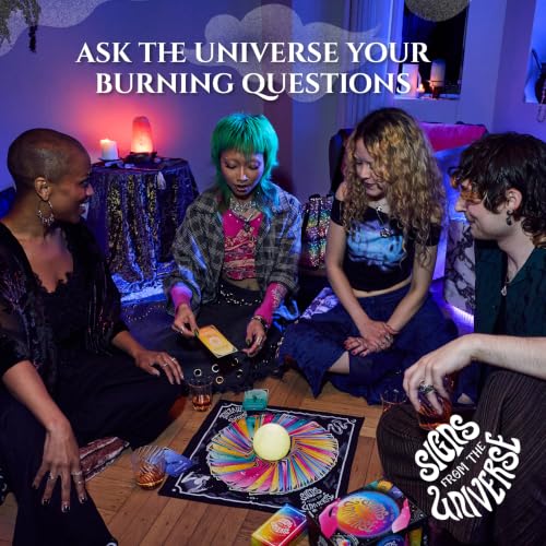 Signs from The Universe by Relatable - Party Game with Tarot Cards and Glowing Orb for Girls Night, Bachelorette Games, Teen Girl Gifts, Sleepover Games – Includes 1 LED Orb, 120 Cards, 1 Bandana Mat - style: Signs from The Universe