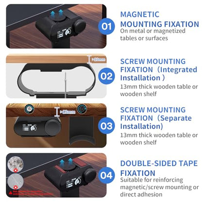 Under Desk Headphone Hanger Stand for SteelSeries Arctis Nova Pro Wireless-Arctis Pro Wireless NOVA Magnetic Mount Secretlab Magnus Version,Headphone Holder for Arctis Nova Pro Wireless - style: Base Station Mount + Headphone Hanger