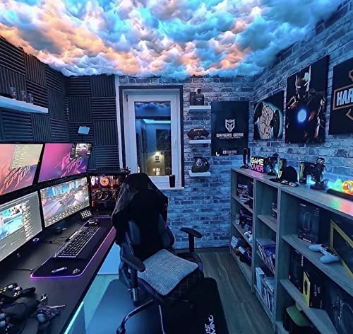 3D Thundercloud Ceiling LED Light, DIY Creative Night Lights,32FT | Cotton DIY cloud light with RGB lightning. Creates a vibrant atmosphere for gaming rooms, parties, clubs, and DJ bars. - size: 32 Feet