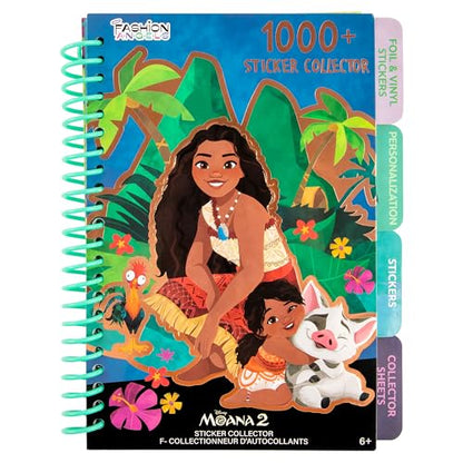 Fashion Angels Disney Moana Sticker Book | Includes 1000+ Moana-Themed Stickers & 10 Collector Pages, Ideal Arts & Crafts for Kids Ages 8+ - color: MULTI