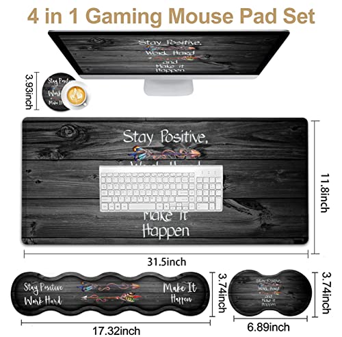 Large Mouse Pad and Gel Mouse Wrist Rest+ Memory Foam Keyboard Wrist Rest Support Set- Non-Slip Rubber Base with Stitched Edges for Office,Home,Computer,Gaming Extended Mousepads XXL Black Desk Mat - color: JV-mouse pad-8-15