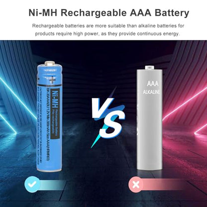 BK-30AAABU NI-MH AAA Rechargeable Battery 1.2V 300mah 2Pack NiMH AAA Batteries for Panasonic Cordless Phones, Remote Controls, Electronics