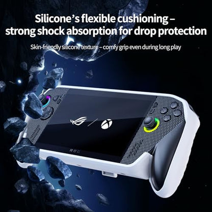 Protective Case with Kickstand for ASUS ROG Xbox Ally X 2025 - Shockproof TPU Cover with Stand, Non - Slip & Anti- Collision Handheld Game Console Accessories (White) - color: White