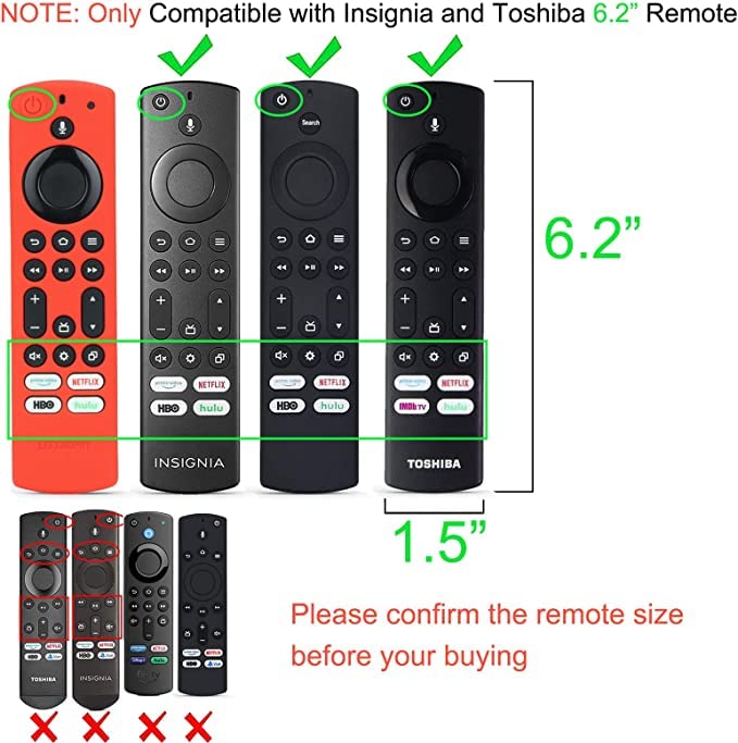 LEFXMOPHY 2023 Stick 4K Max Remote Cover for Toshiba and Insignia NSRCFNA21 CT-RC1US-21 CT95018 CTRC1US21, Silicone Protective 3-Pack Green Orange Hot Pink Case Glow in Dark - color: Glow Orange / Green / Pink