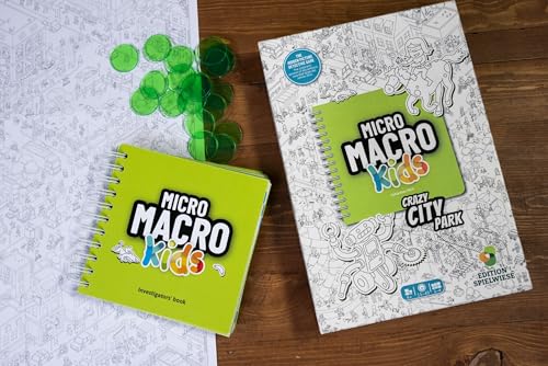 Hachette Boardgames MicroMacro Kids: Crazy City Park | Detective Family Game for Kids | Cooperative Board Game with 22 Search and Find Puzzle Cases | Ages 6-8 | 1 to 4 Players | 10-30 min