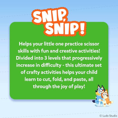 Skillmatics Bluey Scissor Skills Preschool Activity Book – Snip Snip | Preschool Cutting & Creative Activities, Felt Craft Kit, Fine Motor Skills Toys, Gifts for Boys & Girls Ages 3, 4, 5, 6, 7 - style: 3. Bluey