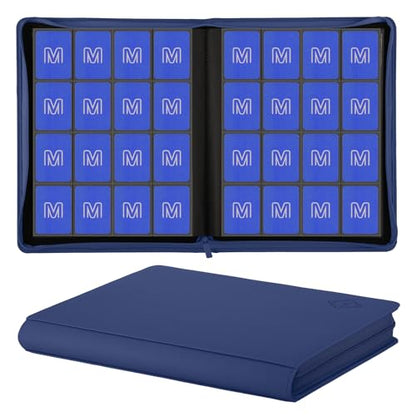 Premium Card Binder 16 Pocket,Trading Card Binder Holds up to 1000+Cards Sturdy Card Collection Album, Card Holder Folders for MTG, TCG, Game Cards & Sports Cards - color: 16 Deep Blue