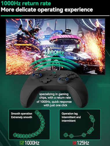 Megadream Mobile Game Controller for iPhone iPad, Wireless Android Gamepad - PS Remote Play, Xbox Cloud, Steam Link, GeForce Now, MFi Arcade Games, Micro & Hall Trigger, COD, with Phone Clip - color: Black