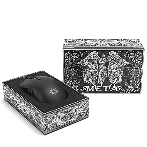 Gamesense Meta Ultra Lightweight Wired Gaming Mouse - PixArt 3360 - 65grams - 12,000 DPI - 60,000,000 clicks on All Buttons - No Holes