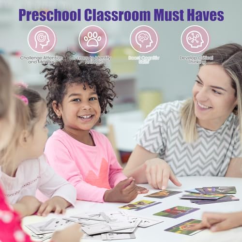 MEROCO Farm Animal Tracks Cards for Kids,Animal Flash Cards,Animal Tracks Matching Game,Kids Science Learning Educational Toys Homeschool Preschool Autism Learning Materials Toys for 4 Year - style: Farm Animals and Birds Track