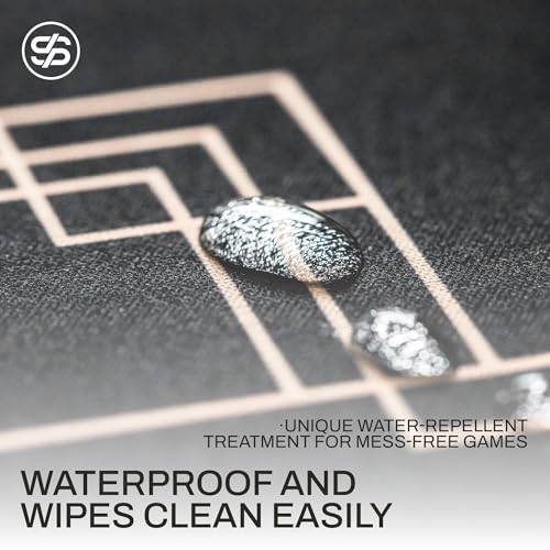 SLOWPLAY Godel Poker Mat, Water Repellent, Durable & Easy to Clean | Smooth premium surface; effortless card sliding; non-slip rubber base; lightweight, easy to carry; minimalist design - color: 47 X 27 Inch