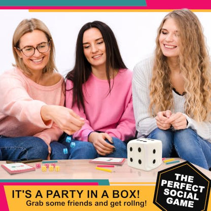 University Games | Bunco Party in a Box Game, for Ladies Night with The Girls, Complete with Fuzzy Die! for 2 to 12 Players Ages 8 and Up, White
