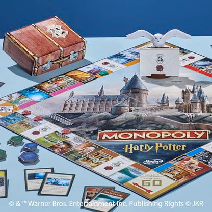 Hasbro Gaming Monopoly Harry Potter Edition Board Game | A Magical Adventure at Hogwarts | Ages 8 and Up | 2 to 6 Players | Family Games | Gifts for Kids and Adults