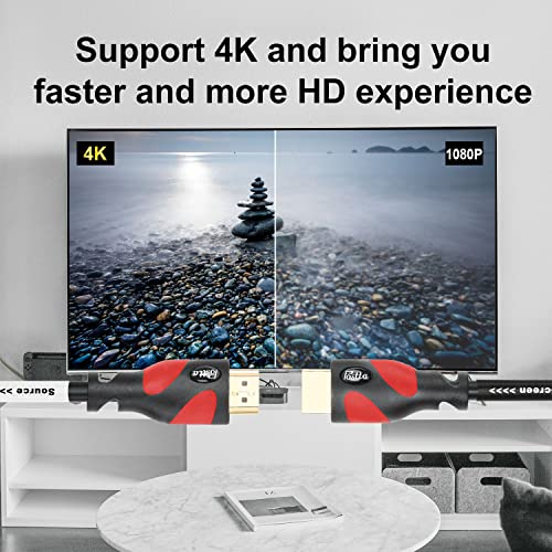 Postta HDMI 케이블(30.5m(100피트) 레드) HDMI 2.0V, 내장 신호 부스터 포함 - 4K, 3D, 1080P, 이더넷, 오디오 리턴 지원 - 1팩 - color: 레드, size: 100피트