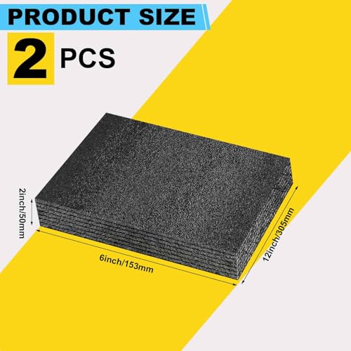 Hoolerry 2 Pcs Customizable Polyethylene Foam Packing Inserts for Cases Thick Polyethylene Cuttable Foam Sheet for Tool Box, Camera, Crafts, Storage and Crafts (12" X 6" X 2",Black) - size: 12" X 6" X 2"