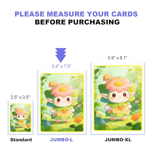 5x7 Toploader for Jumbo Cards - Perfect Fit for 5.4" x 7.5" Oversized Cards, Clear Rigid Hard Plastic Sleeves for Collectible Trading Cards, Photo Protectors -15 Pack - size: L: 5.4"x7.5"-15 Pcs