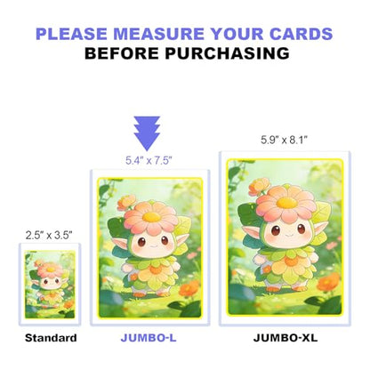 5x7 Toploader for Jumbo Cards - Perfect Fit for 5.4" x 7.5" Oversized Cards, Clear Rigid Hard Plastic Sleeves for Collectible Trading Cards, Photo Protectors -15 Pack - size: L: 5.4"x7.5"-15 Pcs