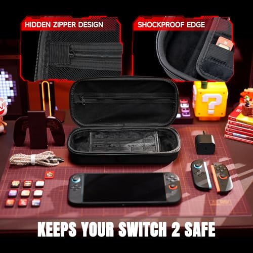 PlayVital Hard Case Carrying Case Set for Nintendo Switch 2 Green