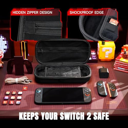 PlayVital Hard Case Carrying Case Set for Nintendo Switch 2 Green