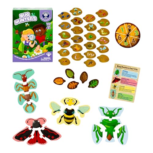 Orchard Toys Bug Hunters Game, Learn Counting and Observational Skills As You Race to Be 1st to Build Your Bug, Designed for 2-4 Players Aged 3+ - style: Bug Hunters