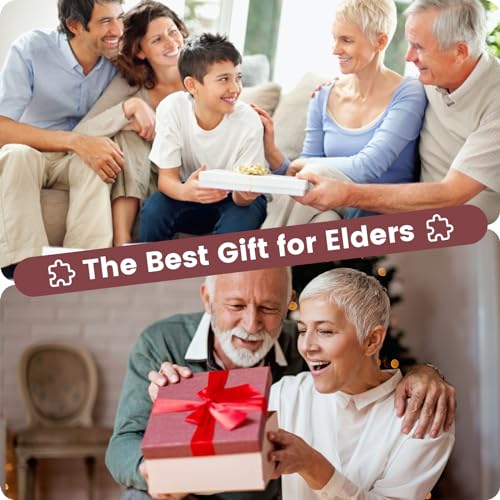 4 Pack 24 Large Piece Jigsaw Puzzles Dementia Alzheimer's Products and Activities for Elderly Seniors Puzzle Alzheimer's Cognitive Game Easy Puzzle for Adults Gift for The Elderly with 4 Storage Bag - style: 24 Large Pieces