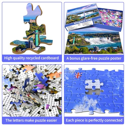 Jigsaw Puzzles for Adults 1000 Piece Puzzle for Adults 1000 Pieces Puzzle 1000 Pieces-Niagara Falls - color: Niagara Falls
