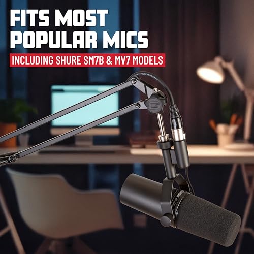 Gator Frameworks Spring-loaded Desk-Mounted Microphone Boom Arm for Broadcasts, Podcasts, Content Creation, Live Streaming, & Similar Applications (GFWMICBCBM1000) - style: 1000 Series