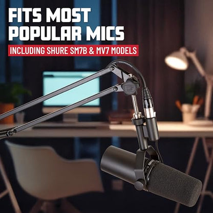 Gator Frameworks Spring-loaded Desk-Mounted Microphone Boom Arm for Broadcasts, Podcasts, Content Creation, Live Streaming, & Similar Applications (GFWMICBCBM1000) - style: 1000 Series