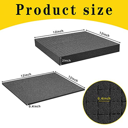 DECOHS 4 PCS Pick Apart Foam Insert- 2 Size Pick and Pluck Foam- Pluck Pre Cube Sheet Foams with Bottom Use for Board Game Box Cases Storage Drawer (Length 12 Inch) - size: 2 Sizes - 4 Pieces - Up to 12 inches
