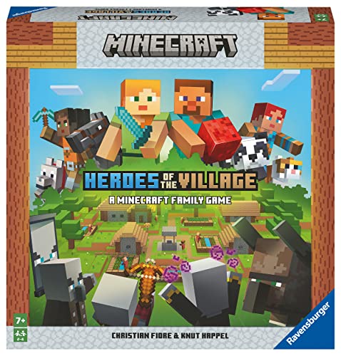 Ravensburger Minecraft Heroes of The Village | Cooperative Board Game | Exciting & Unpredictable | Perfect for Families and Minecraft Enthusiasts | Suitable for Kids & Adults