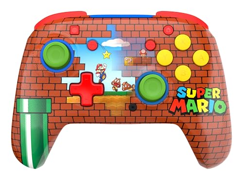 Turtle Beach Rematch Wireless Controller Mario Bricks Nintendo Switch 2 | Nintendo Switch Lite, OLED, Image Shifting Design, Rechargeable 40-Hr Battery, 2 Mappable Back Buttons, Mario Bricks Reveal - color: Mario Bricks Reveal