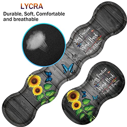 Large Gaming Mouse Pad, Keyboard Wrist Rest + Mouse Wrist Pad + Coaster + Mini Hook Desk Pad Set, Memory Foam, Non-Slip Base. Suitable for Office and Home - Sunflower Inspirational Quote - color: Fok-fo1-mouse -012