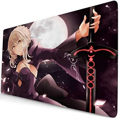 pile Fate Stay Night Mouse pad Anime Large Desk pad Computer Keyboard pad Saber Alter Fate Grand Order Gaming Mouse pad Desk Game mat(226)