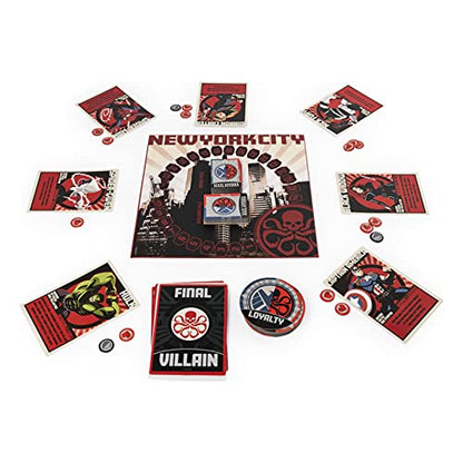 Marvel, Hail Hydra Superhero Board Game Black Panther Hulk Captain America Red Skull Black Widow Spiderman, for Adults and Teens Ages 14 and up