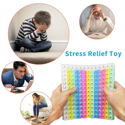 Multiplication Chart Game, 12x12 STEM Math Table, Sensory Pop Toy | CPC certified multiplication table for homeschooling. Safe sensory pop toy builds focus and relieves stress for kids.