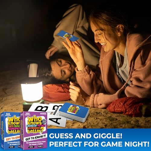 Card Games for Kids 8-12 - Set of 4 Board Family Games for Kids and Adults | Trivia Cards for Family Game Night - Who Knows It Better 2000+ Questions Across Biology, Culture, STEM and Math - color: 02. 4 in 1 Set