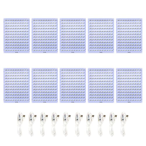 10pcs CMYK led Backlight Board for Bambu lab 3D Printer P2S/A1/P1P/X1C, Lithophane Panel LED Light Kit, Makerworld DIY Light Kit, 5V Type-C with Brightness Control, DIY Replacement PCB - color: 10PCS CMYK colors