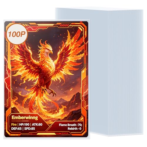 Jumbo Card Sleeves 5.7x7.9-100 Pack Soft Clear Large Card Sleeve, Oversize Card Penny Sleeves, Size XL Jumbo Cards Top Loader, Acid Free Card Sheet Protectors for TCG, MTG, Photo, Postcards - color: 5.7x7.9"