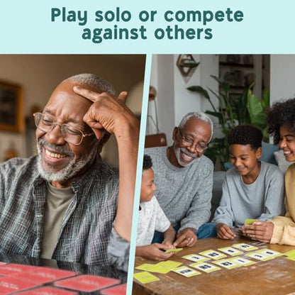 The Ultimate Brain Games Bundle, Fun 4-in-1 Card Game for Kids and Adults | Includes Memory Games, Word Games and Brain Teaser Puzzles, the Best Gift and STEM Toy for Kids 8-12, Adults and Seniors