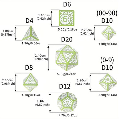 CiaraQ Polyhedral Dice Set - DND Role Playing Dice | Acrylic RPG Dice for Dungeons and Dragons MTG Table Games, Multi-Color, 42pcs - color: Red/Pink/Black/Green/Purple