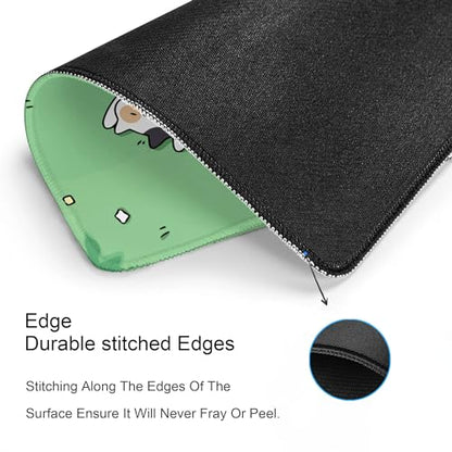 Cute Cat Square Mouse Pad,Black and White Cats Mouse Pads for Wireless Mouse Desk Accessories,10"X8"Travel Mousepad with Non-Slip Rubber Base, Stitched Edge Mouse Pads for Desk,Computers,Laptop,Office - color: S-2