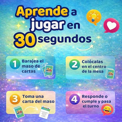 Risaterapia en Familia - Juego de Mesa Familiar en Español, 200 Cartas, 5 Categorías para Reír y Conectar. Spanish Games for Family 13+. Perfecto Como juegos familiares Divertidos.
