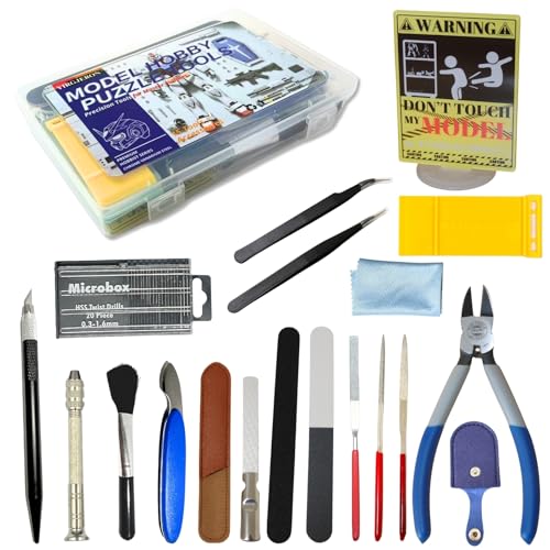 Professional 18-Piece Gundam Model Building Gunpla Tools Kit with 6-inch Chrome Vanadium Steel Nipper - Complete DIY Hobby Tool Set for Plastic Model Kits