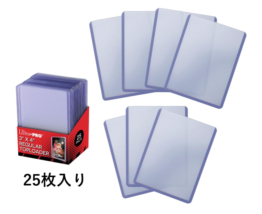 Ultra Pro 25 3 X 4 Top Loader Card Holder for Baseball, Football, Basketball, Hockey, Golf, Single Sports Cards Top Loads