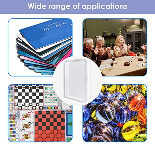 4 Pcs Blank Playing Card Cases, Clear Plastic Deck Box Holders for Game Cards & More - color: 4 PCS Clear