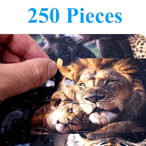 Think2Master Animal Families 250 Pieces Jigsaw Puzzle Featuring heartwarming Mammals & Birds. Puzzle for Adults & Seniors, Large Pieces, Great Gift Size: 14.2” X 19.3” - style: Animal Families