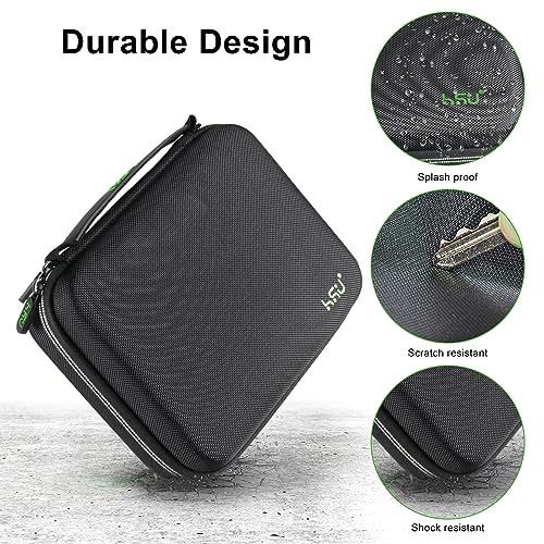 HSU Protective Carrying Case Compatible with Go Pro Hero | 13, 12, 11, 10, 9, 8, 7, 6, 5 and Accessories, Light and Medium Security Bag, Compact and Safe Action Camera Travel Storage - color: Green
