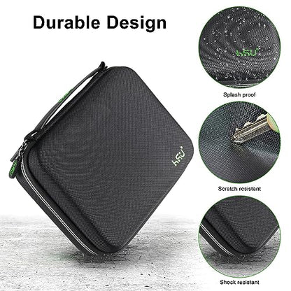 HSU Protective Carrying Case Compatible with Go Pro Hero | 13, 12, 11, 10, 9, 8, 7, 6, 5 and Accessories, Light and Medium Security Bag, Compact and Safe Action Camera Travel Storage - color: Green