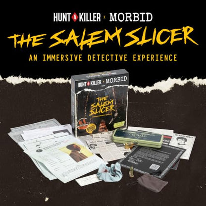Hunt A Killer x Morbid: The Salem Slicer - Murder Mystery Game for Adults, True Crime Detective Board Games with Realistic Evidence, Forensic Files & Exclusive Podcast, 1+ Players, Ages 17+ - style: Salem Slicer
